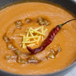 a bowl of Indian lentil soup